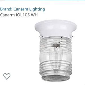 1-Light 6x5 in. Outdoor Patio Lighting White